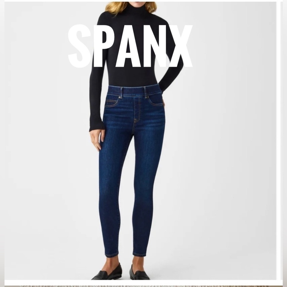AS-IS Spank Petite Black Ankle Length Skinny Jeans size M